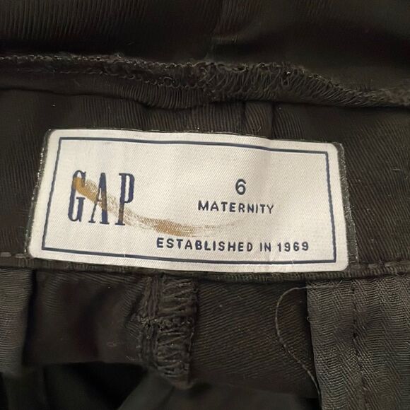 NWOT GAP Maternity Full Panel Straight Khaki, Black, Size 6, style #556392 - Picture 5 of 7